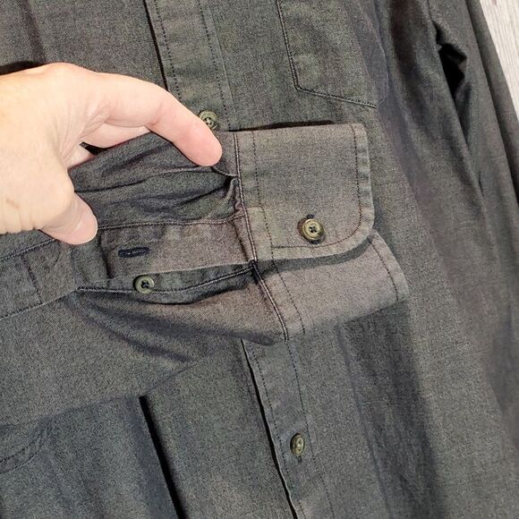 UNTUCKit Dark Gray Cotton Button Down Shirt Size XL - Picture 4 of 7